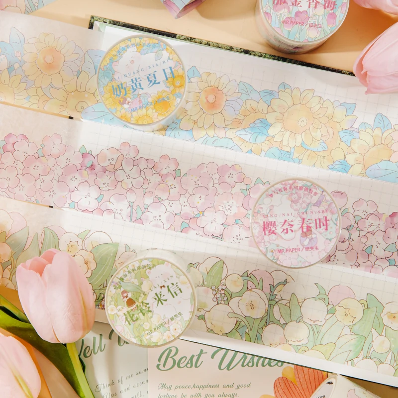 

8 упаковок/партия, милые бумажные Маскировочные ленты washi серии Dream and Flower Sea