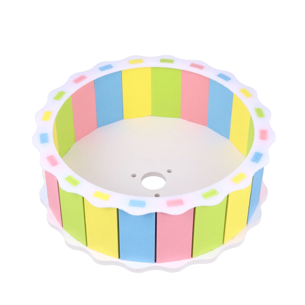 

Hamster Wooden Running Wheel Playing Toys Funny Pet Silence Running Pet Supplies (Colorful, 17cm)