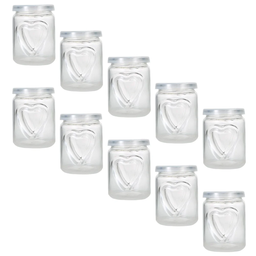 

10pcs Glass Yogurt Packing Bottles Pudding Serving Bottles Dessert Bottles