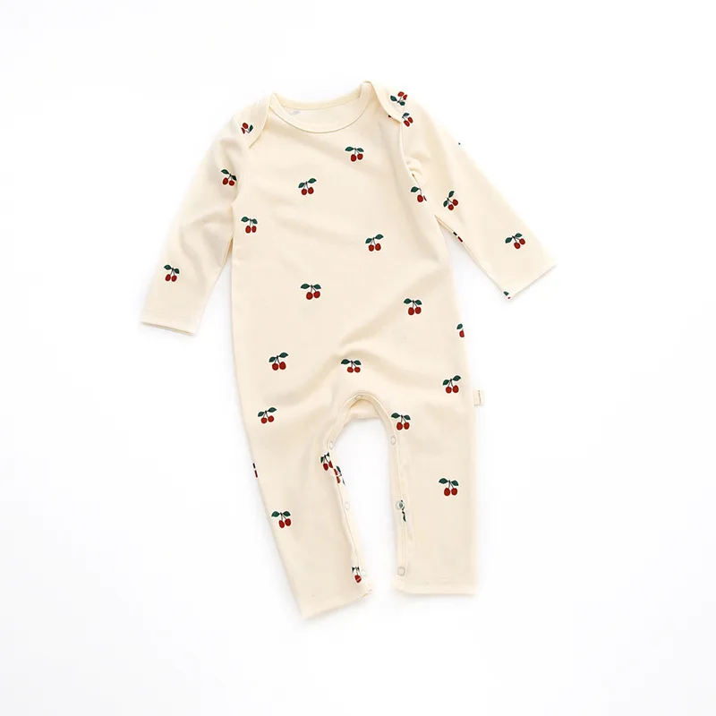 0-24M Newborn Kid baby Boys Girls Clothes Spring Print Romper Cute Sweet Cotton Jumpsuit Long Sleeve Autumn Fall Baby Outfit images - 6