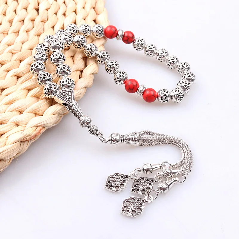 Бусины из сплава 8 мм 33 молитвенные бусины исламский Розарий для женщин и мужчин