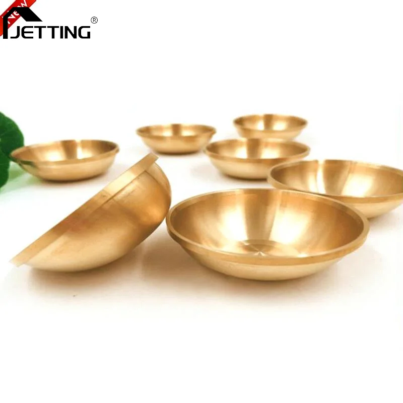 Медная тибетская чаша с учениками Будды для подачи воды медитационная мини-чашка