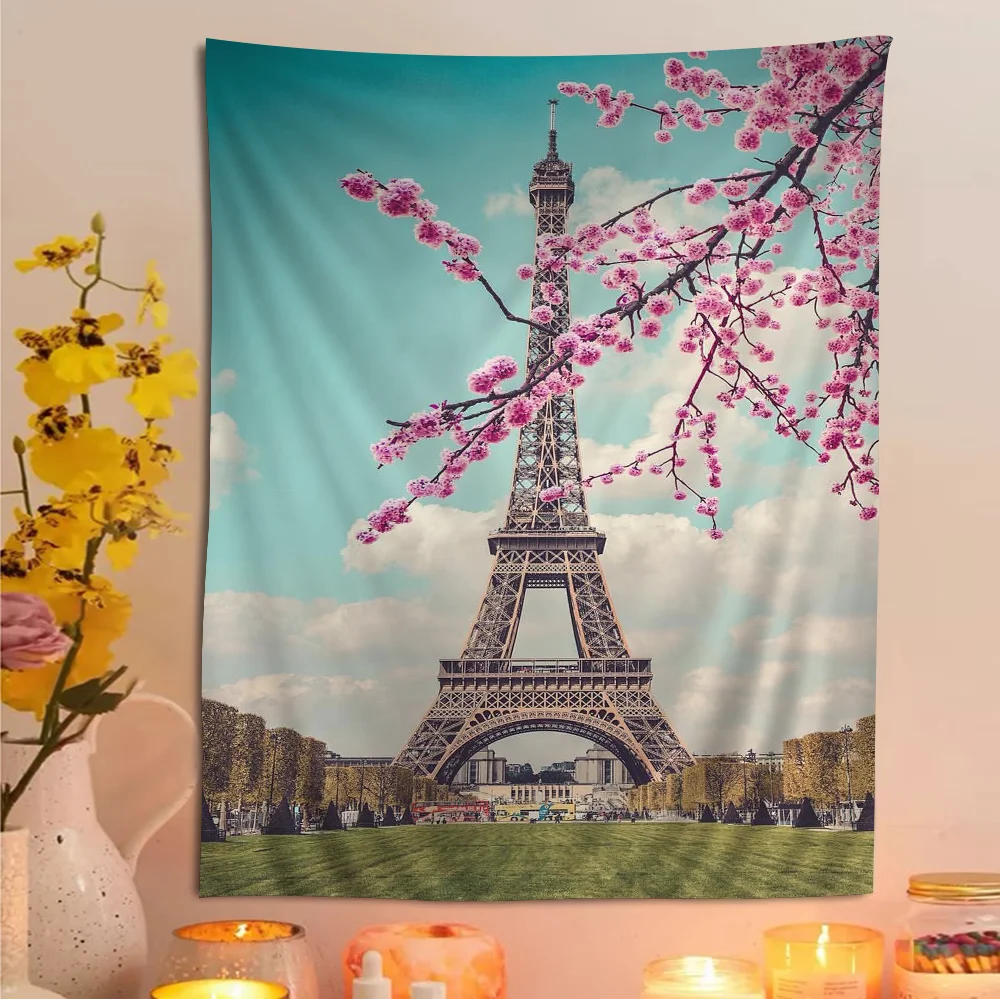 Эйфелева башня DIY настенный гобелен подвесной Таро хиппи Фотофон INS домашний