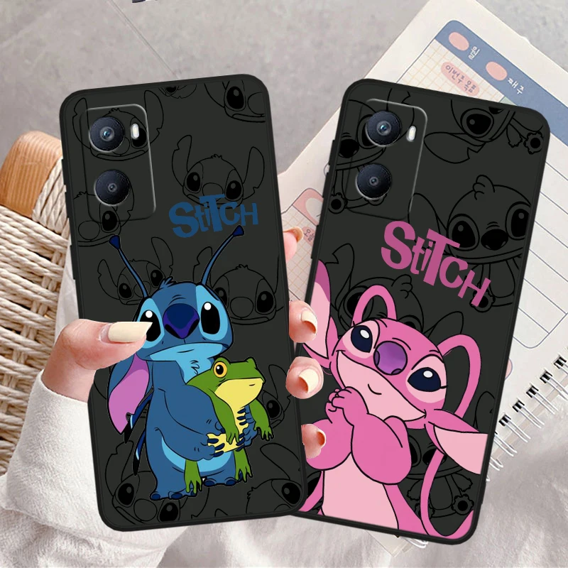 Стич любовь ангел пара ТПУ силиконовый чехол для OPPO A98 A96 A94 A74 A72 A57S A55 A53S A15S A16K A5