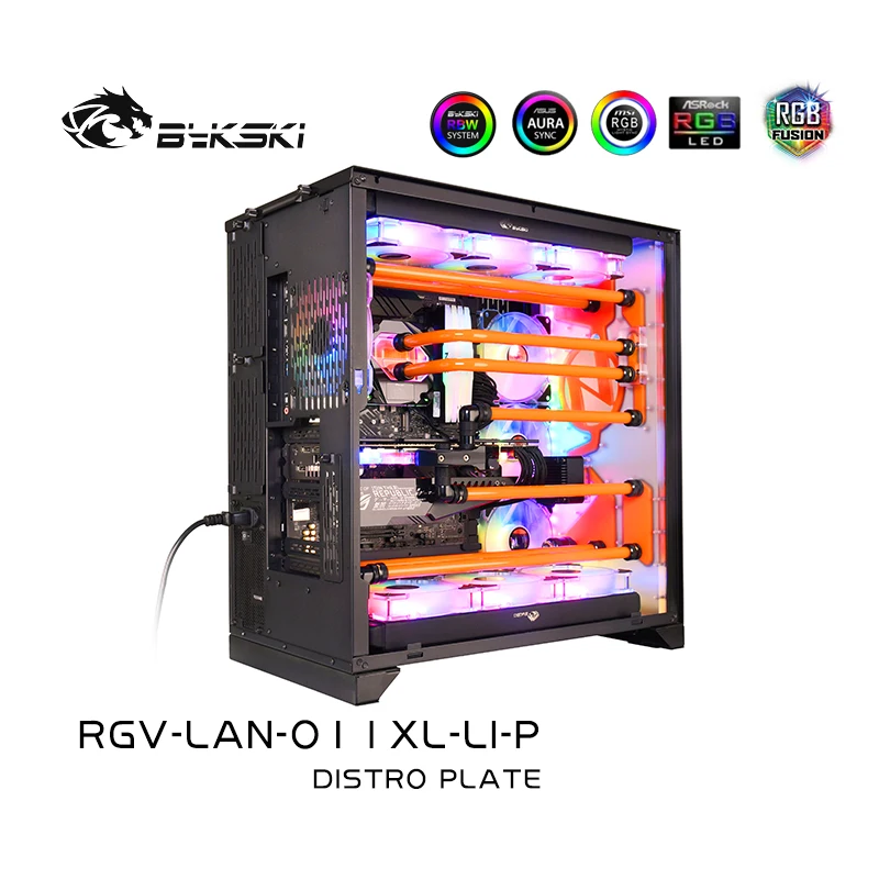 BYKSKI Front Acrylic Distro Plate /Board Reservoir for LIANLI O11 Dynamic XL Computer Case /Water Cooling System/Combo DDC Pump images - 6