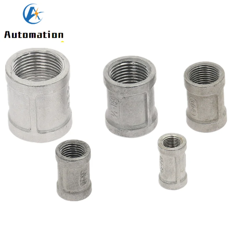 

Water connection 1/8" 1/4" 3/8" 1/2" 3/4" 1-1/4" Female Threaded Coupling F/F Stainless Steel SS304 Couple Pipe Fittings Adapter