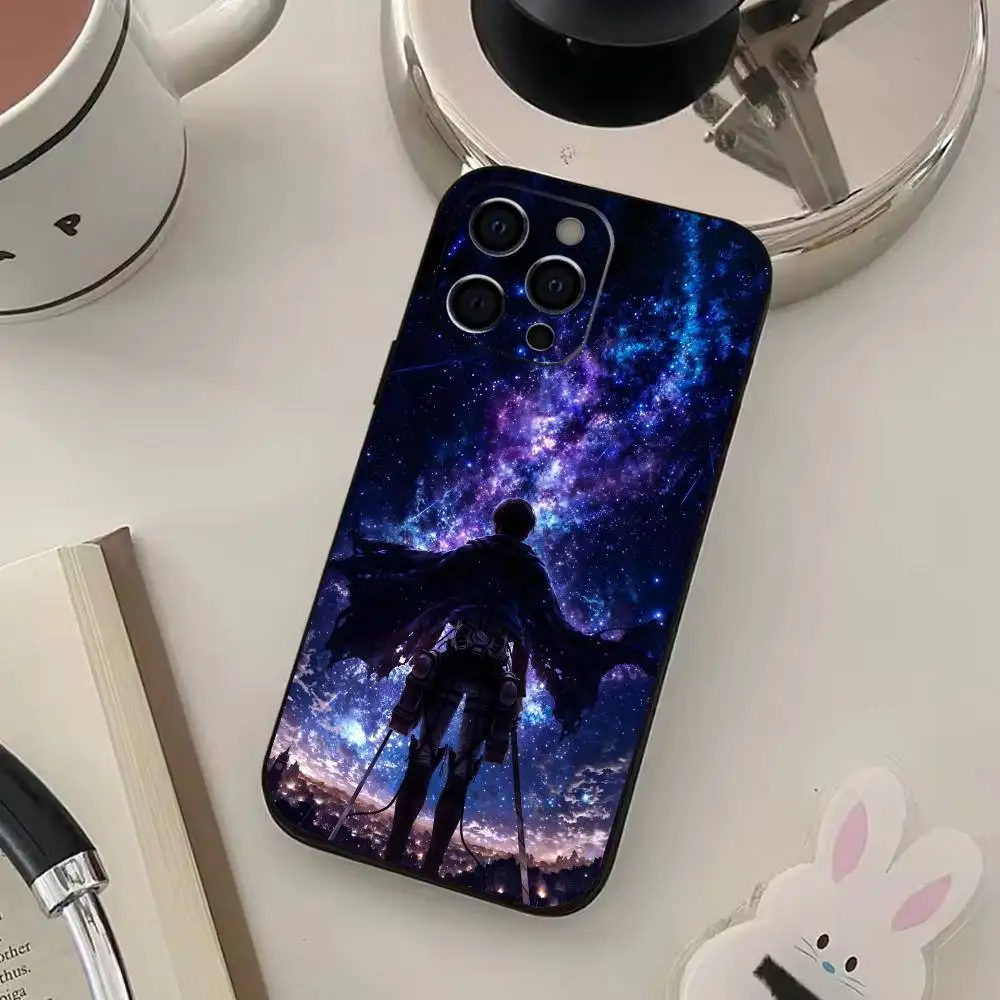 Фото Чехол для телефона L-Levi A-Ackerman из аниме «Атака Титанов» для iPhone 17, 16, 15, 14, 13, 12, 11 Plus, Pro Max, XS, мягкий силиконовый черный чехол №5