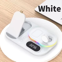 for apple watchairpods with lamp and clock4 in 1 wireless chargers for iphone 11 12 13 pro max 30w fast charging dock station
