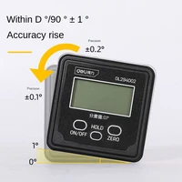 deli precision digital inclinometer electron goniometers 090 degree magnetic base digital protractor angle finder bevel goniome