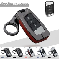 zinc alloy car key case for volkswagen vw passat b8 golf jetta skoda superb a7 kodiaq 3 button remote key fob cover car styling
