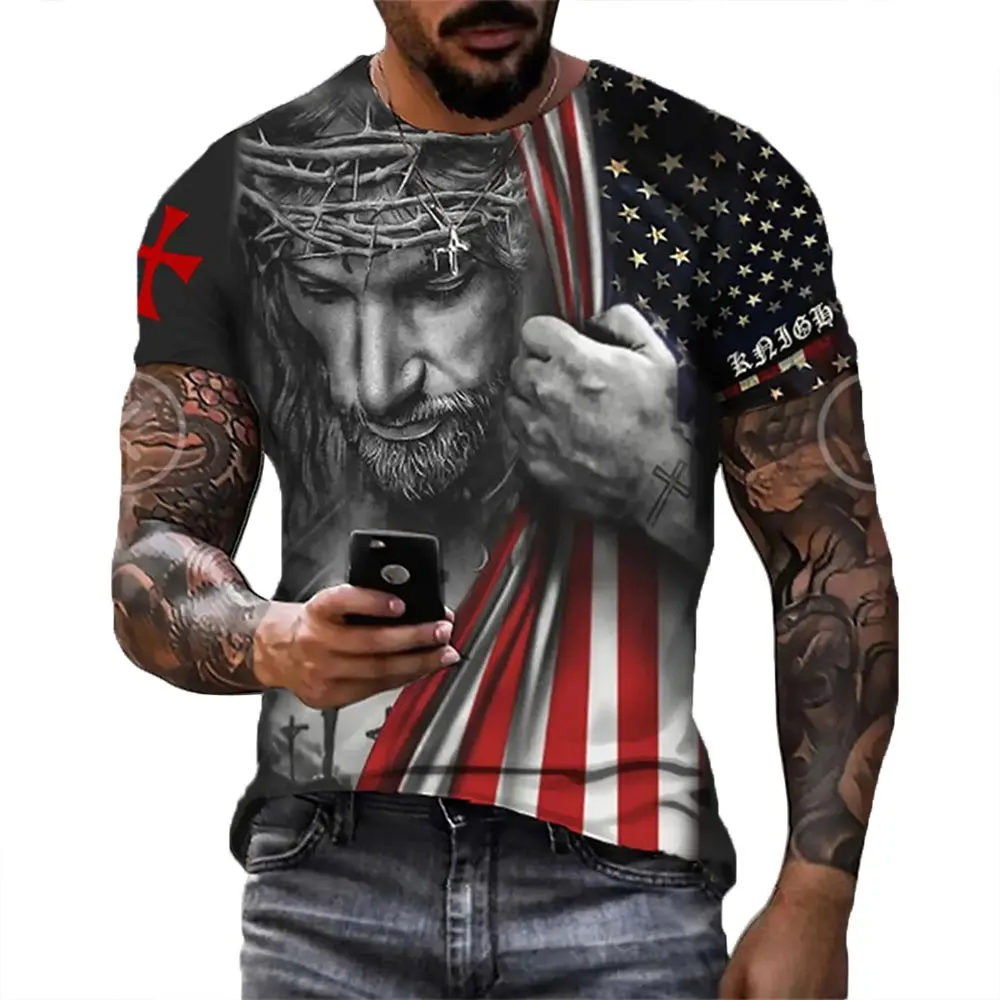 

Jesus Christ 3D Print T-shirts Men Women Summer Fashion Casual Short Sleeve Cool T Shirt Harajuku Streetwear Oversized Tops 6XL