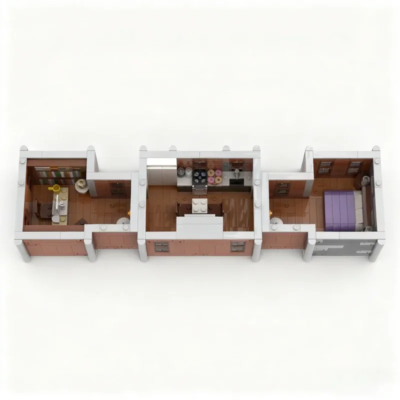 Фото 741 деталь MOC X Mansion Xtra: Набор для сборки интерьера особняка в стиле Marvel Super Heroes, конструктор, подарок на фестиваль, игрушки №4