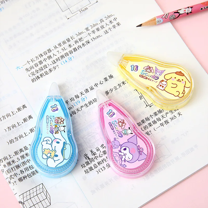 12 шт./партия Корректирующая лента Sanrio Kuromi Cinnamoroll