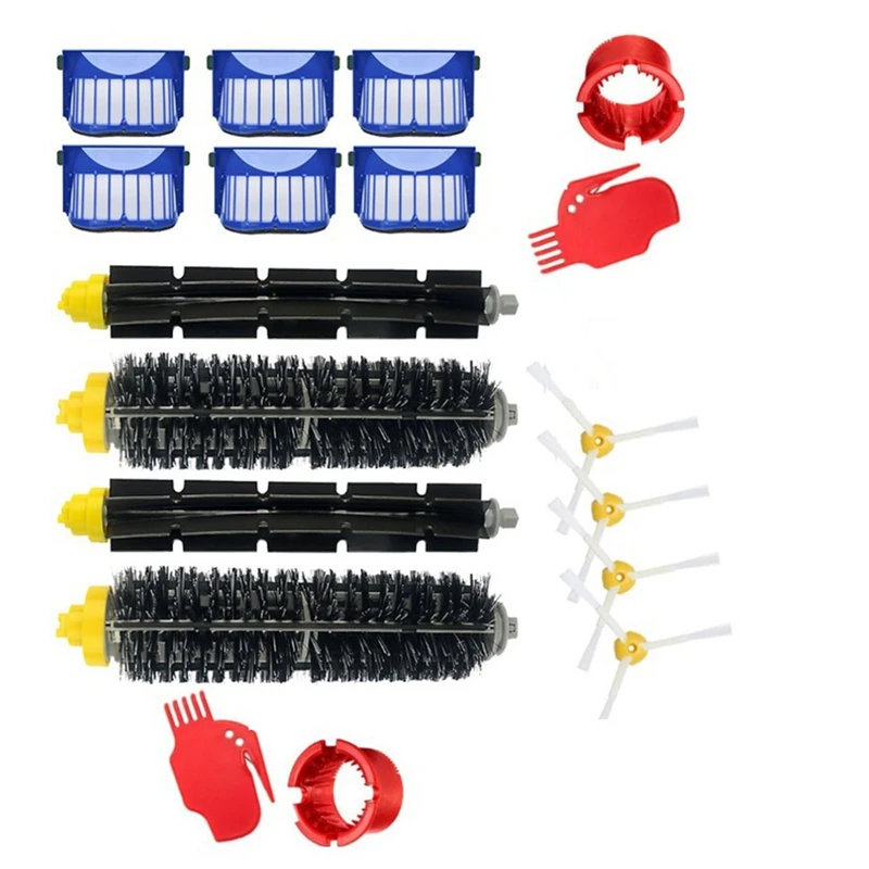 

Сменный Набор аксессуаров для Irobot Roomba серий 600 и 500, фильтр/боковая щетка/щетина и гибкая щетка для взбивания