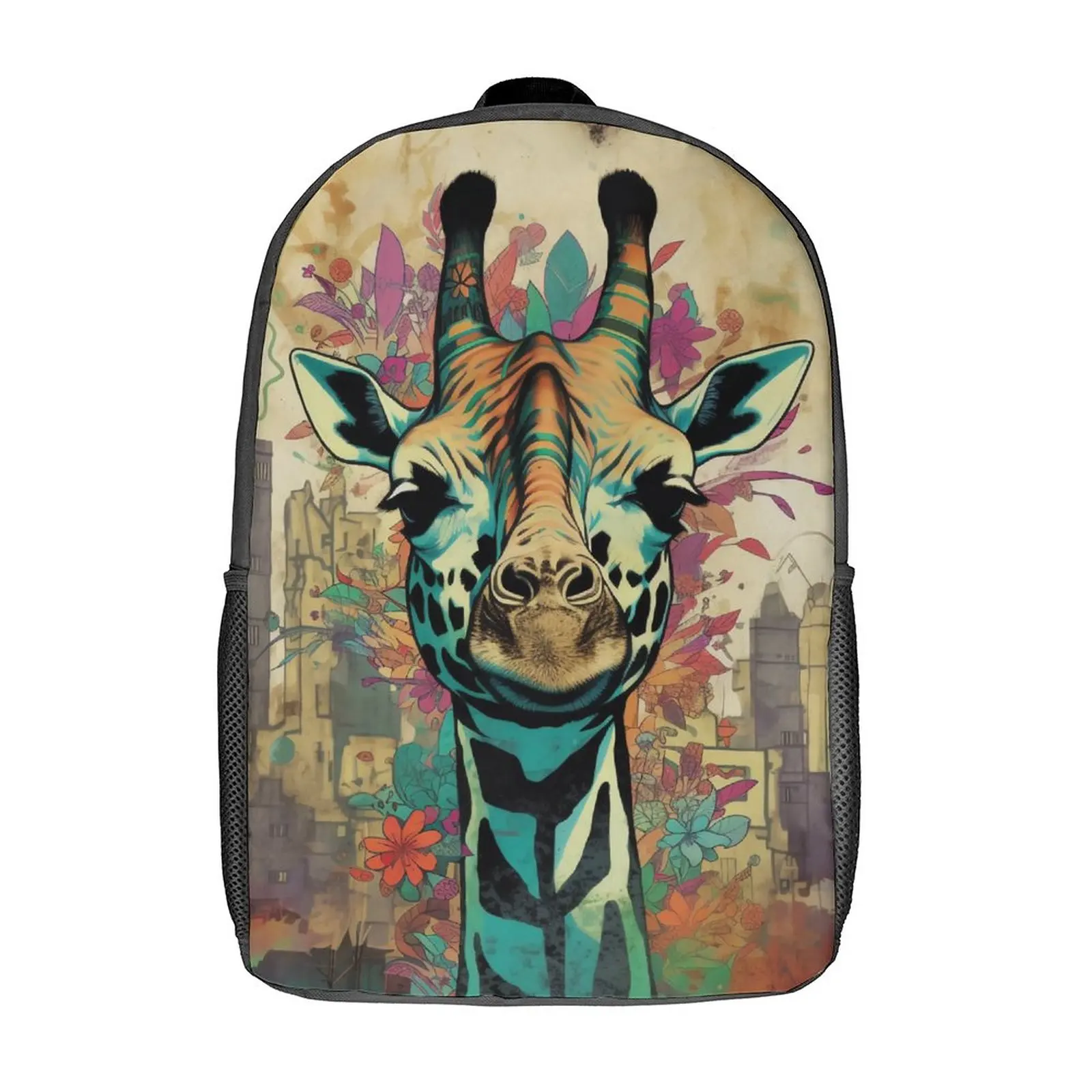 

Giraffe Backpack Wall Graffiti Colorful Streetwear Backpacks Student Outdoor Style Large High School Bags Designer Rucksack