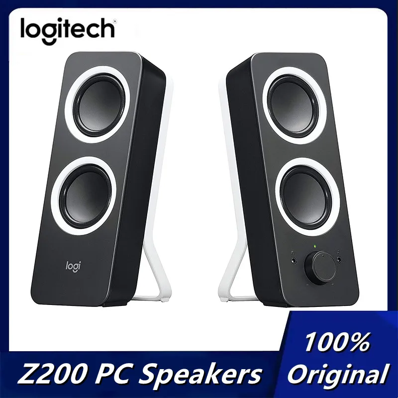 

Компьютерные колонки Logitech Z200, стерео звук, входы 2x3,5 мм, разъем для наушников, регулируемые басовые колонки для ПК/ТВ/смартфона