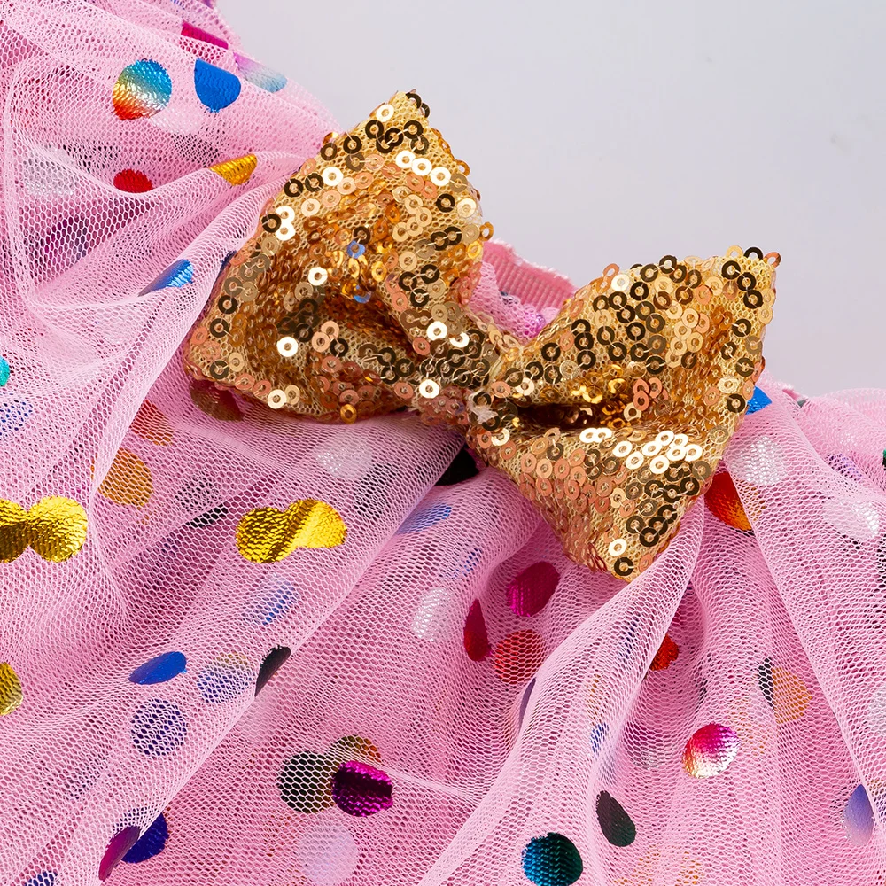 Детская летняя юбка-пачка в разноцветный горошек на Возраст 3-24 месяца |