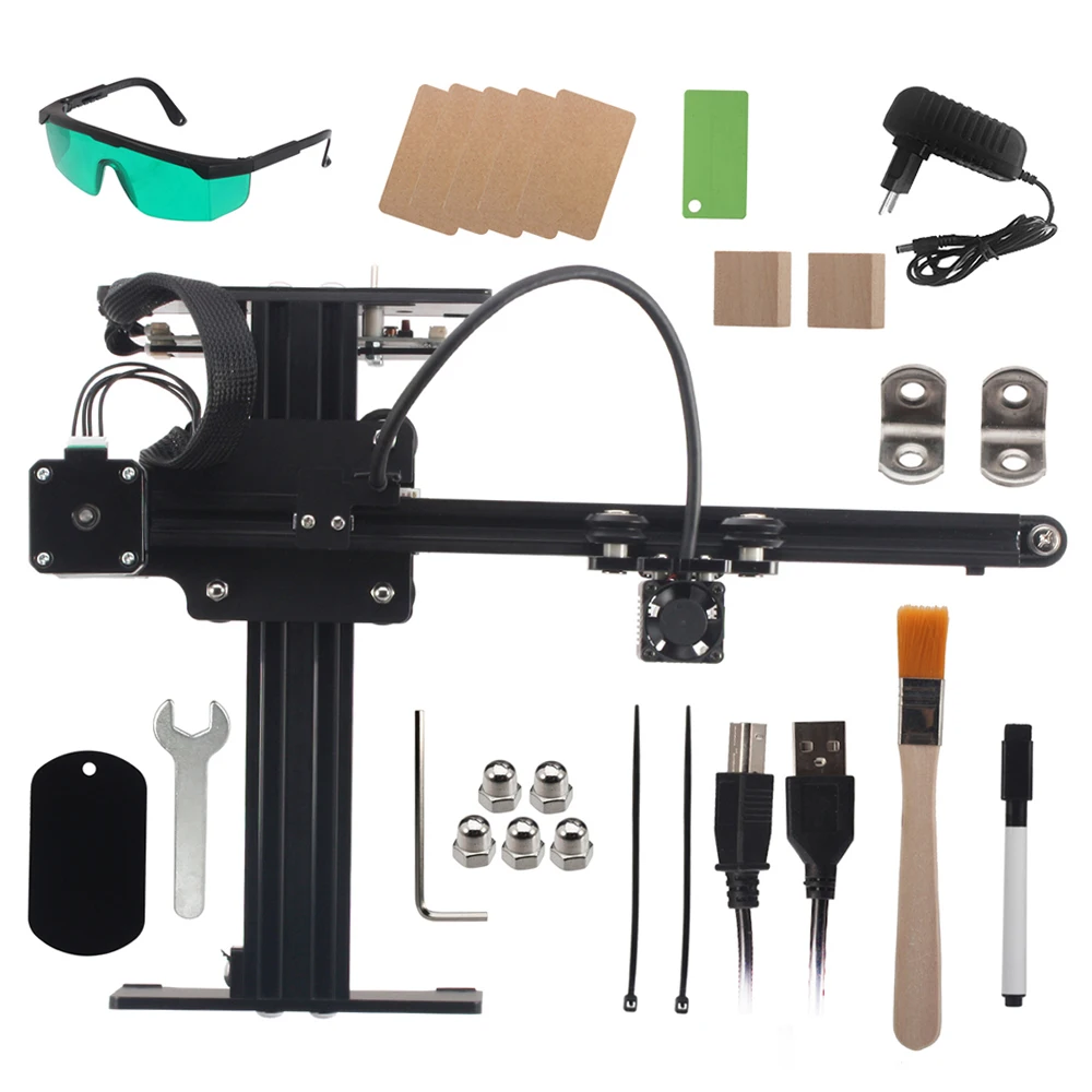 

7000mw Desktop Laser Engraver Portable Engraving Carving Machine Mini Carver DIY Laser Logo Mark Printer for Metal Engraving