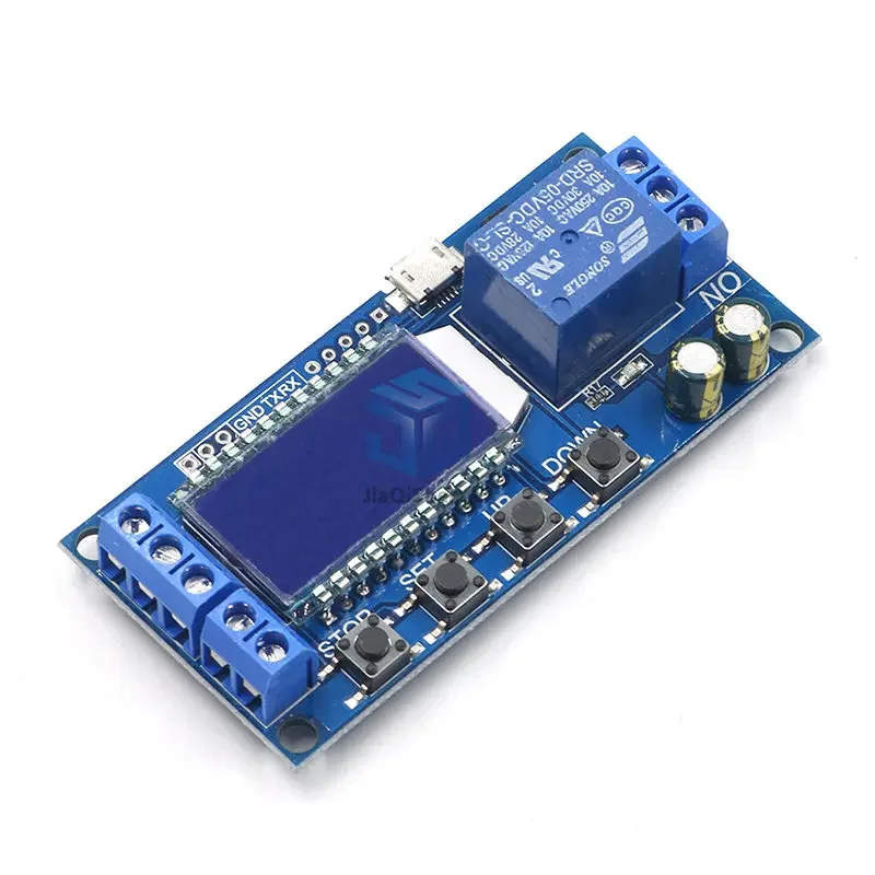 6-30 В Micro USB цифровой ЖК-дисплей релейный модуль задержки времени управление