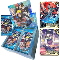narutoes edition anime figures hero card uzumaki uchiha sasuke character card collection bronzing barrage flash cards boy gifts