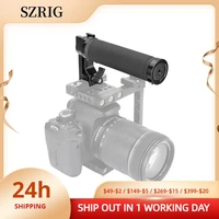 szrig leather nato handle top handgrip with hot shoe mount 14 20 holes nato clamp for dslr camera cage monitor cage