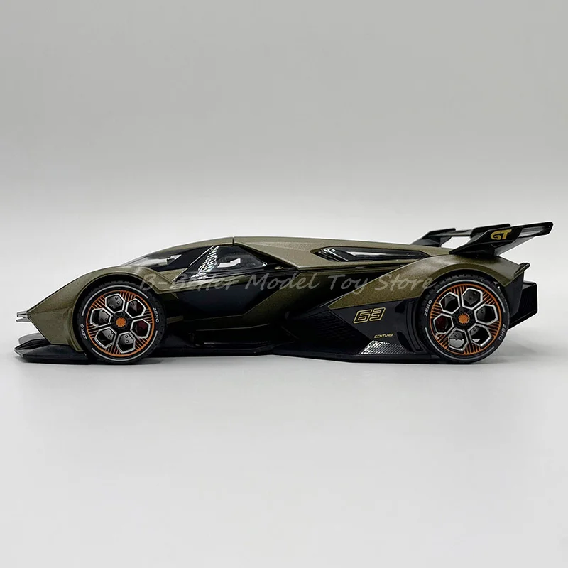 1:22 литая металлическая модель игрушки V12 GT с звуком светильник