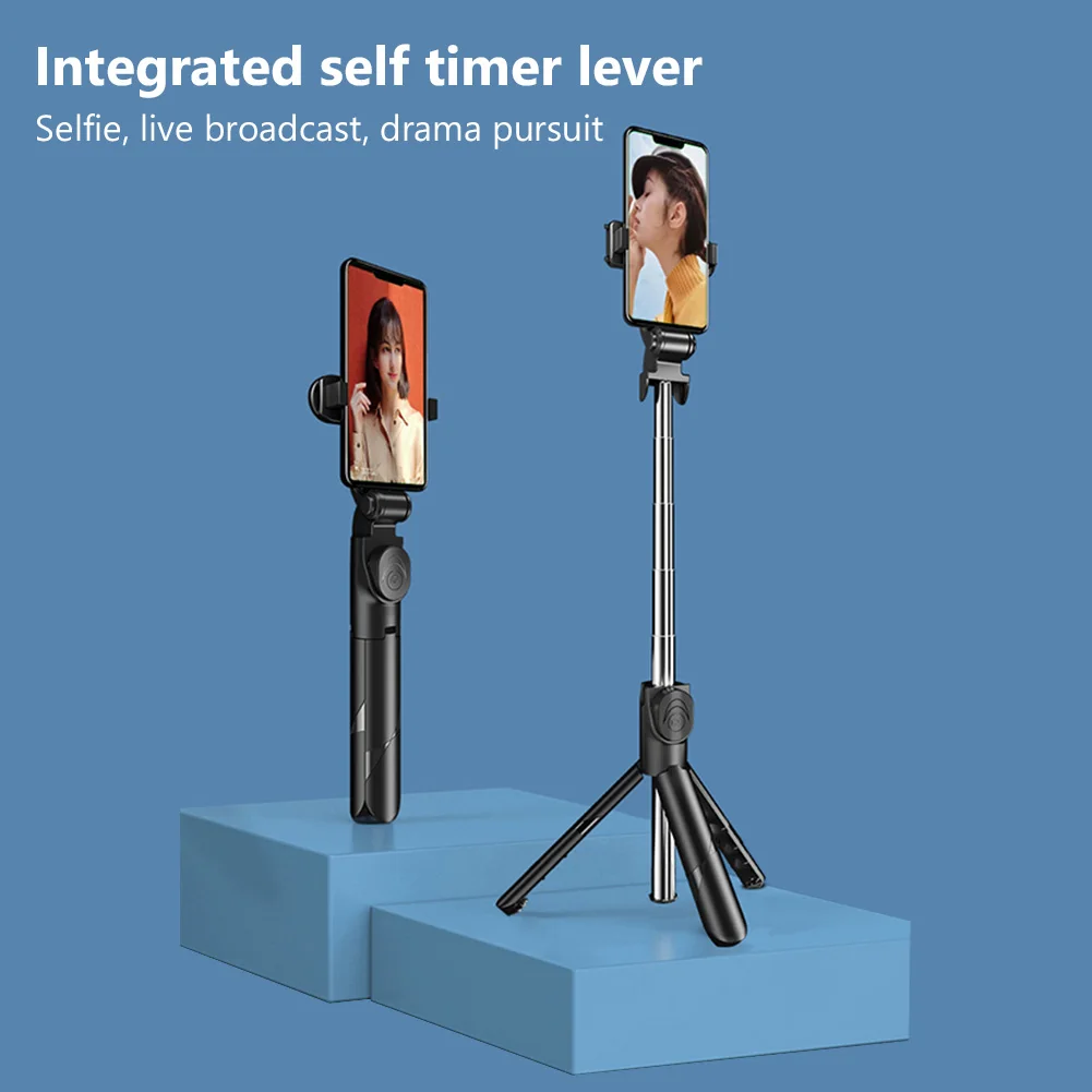 

Foldable Bluetooth Wireless Selfie Stick Mini Tripod Extendable Monopod with Fill Light Remote Shutter for IOS Android phone