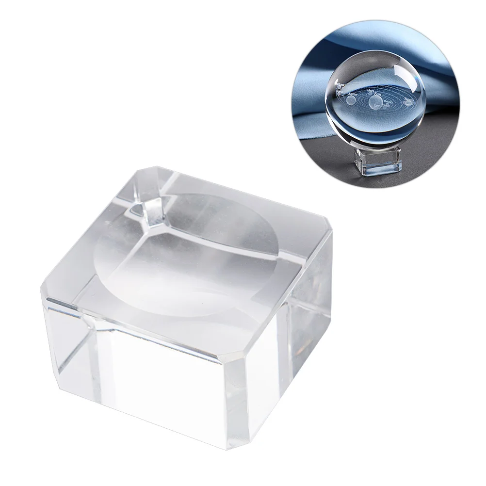 

Egg Holders Crystal Marbles Stand Eyeglasses Holder Stand Clear Crystal Base Display Photo Stand Crystal Sphere Holder Spherical