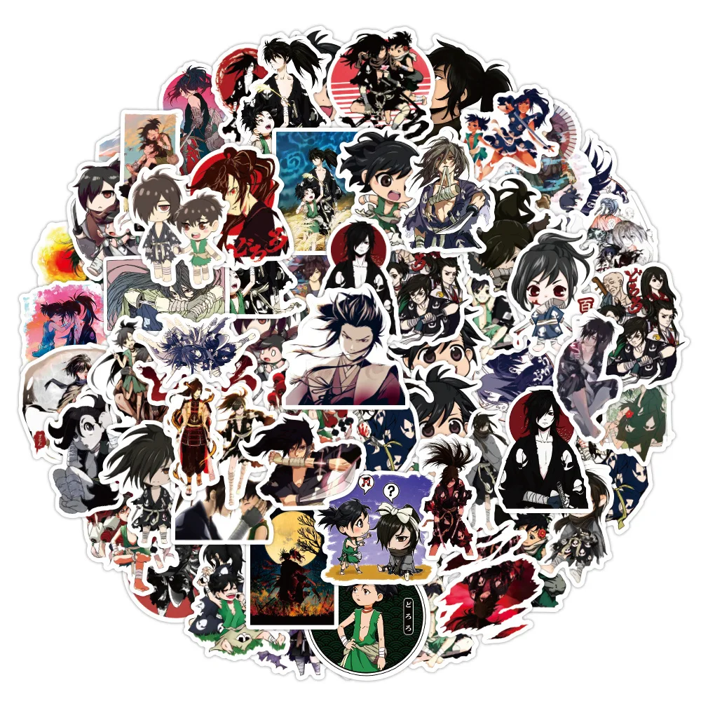 

50 шт., наклейки Riman Dororo в виде мультяшных граффити