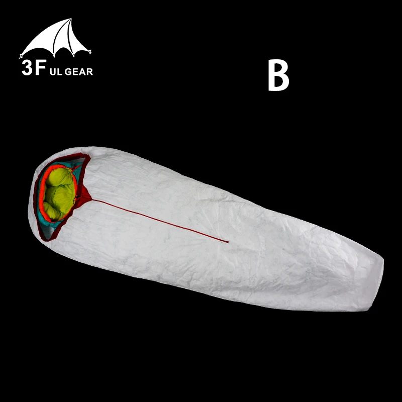 Улучшенный чехол для спального мешка 3F UL GEAR из материала TYVEK, обеспечивающий вентиляцию, защиту от влаги и утепление, с внутренним подкладочным материалом, предотвращающим загрязнение каждого уголка