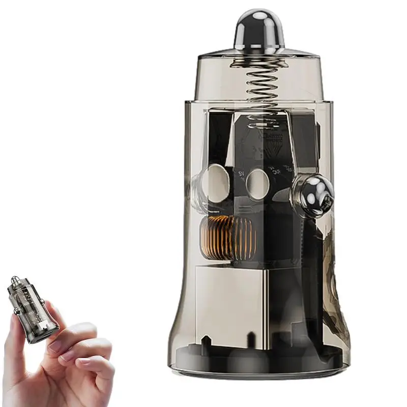 

Usb Car Charger Transparent Type C Car Charger Dual Port USB Car Adapter Portable 30w Fast Charge USB Car Charger Adapter