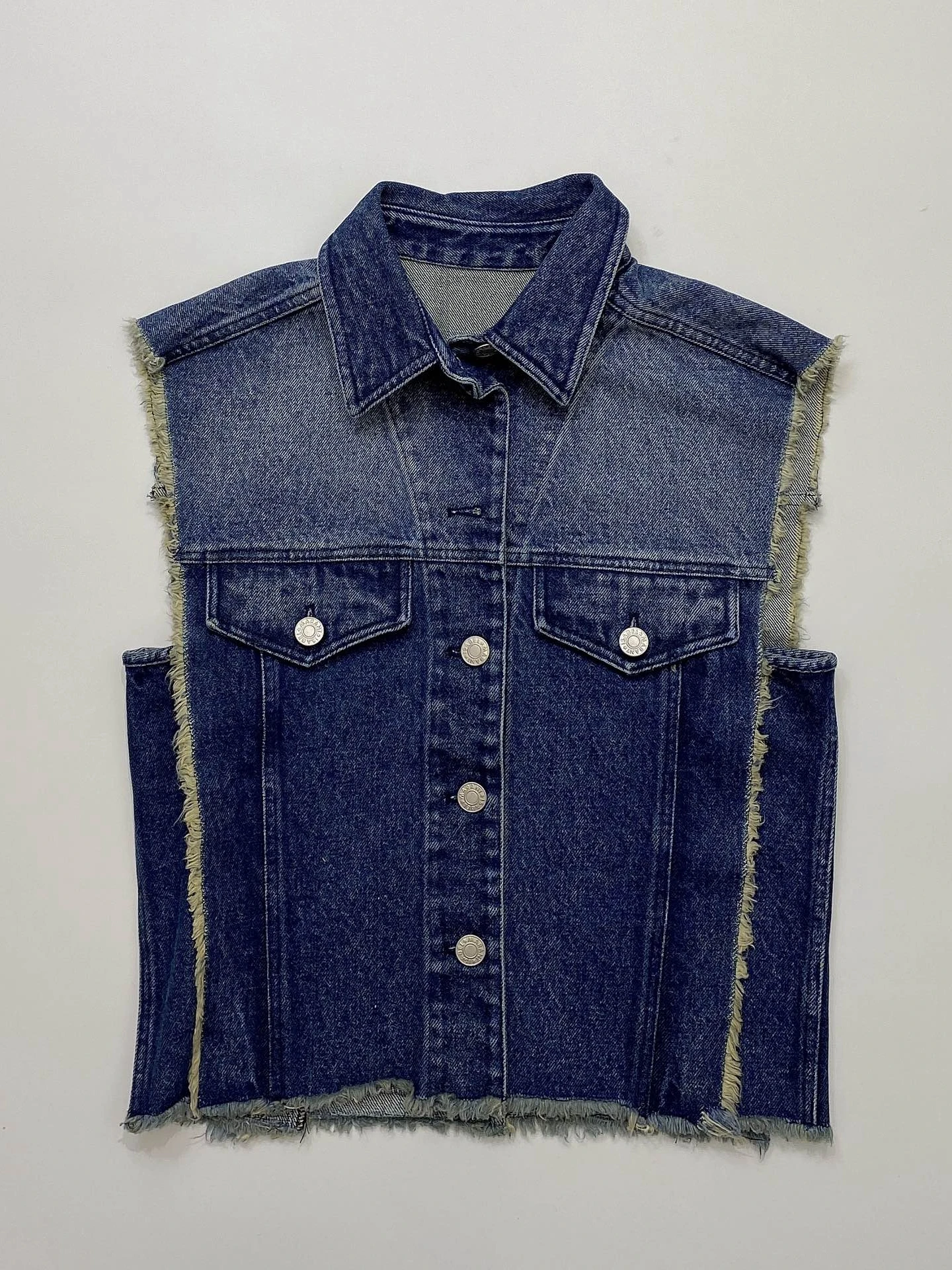 

2022 Spring and Summer New Women Jacket Sleeveless Denim Vest