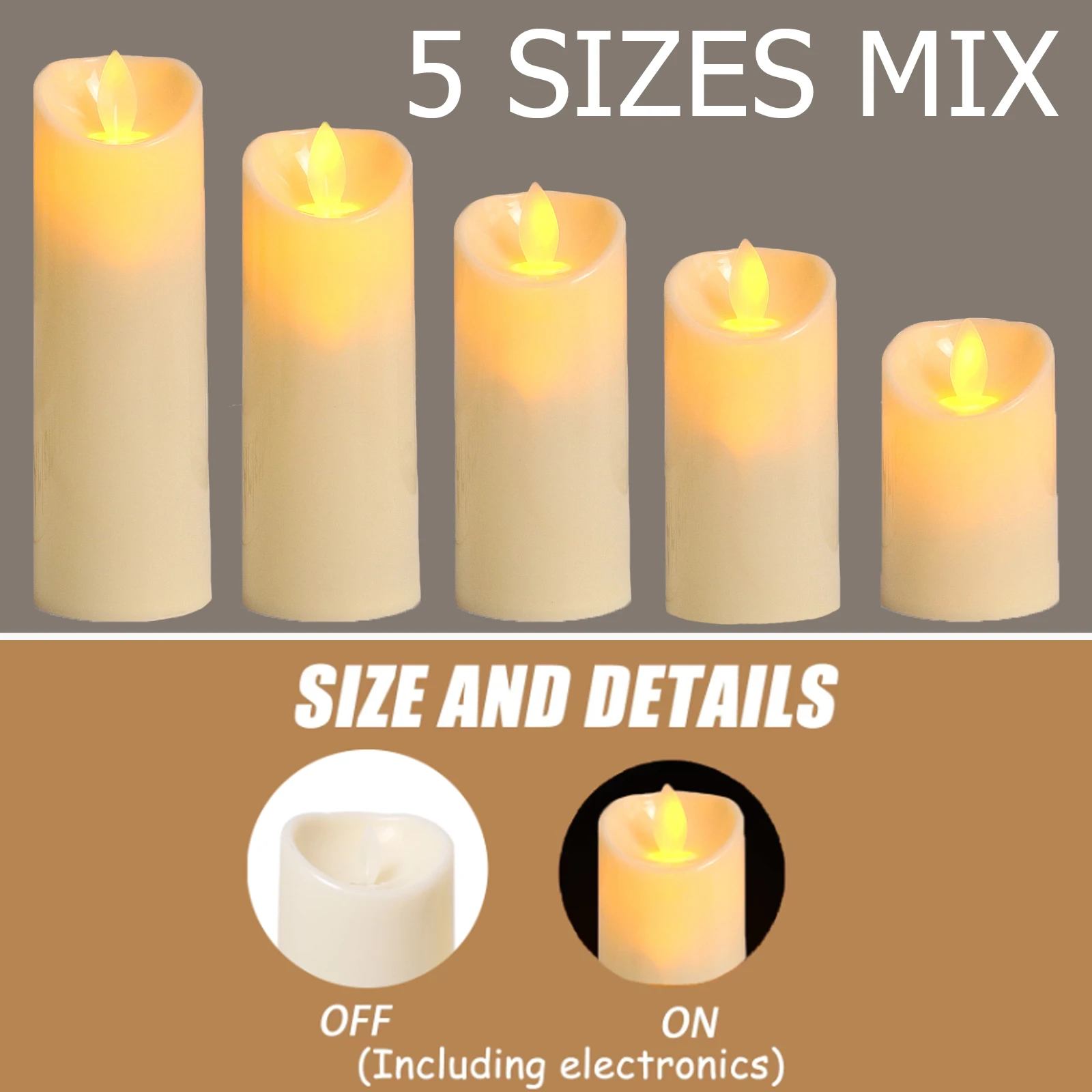 Мерцающие светодиодные свечи XMSJ