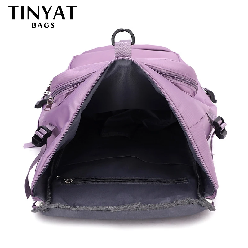 TINYAT Women's Travel Bag Large Capacity Casual Weekend Travel Backpack Ladies Sports Gym Women Handbags Multifunction Crossbody