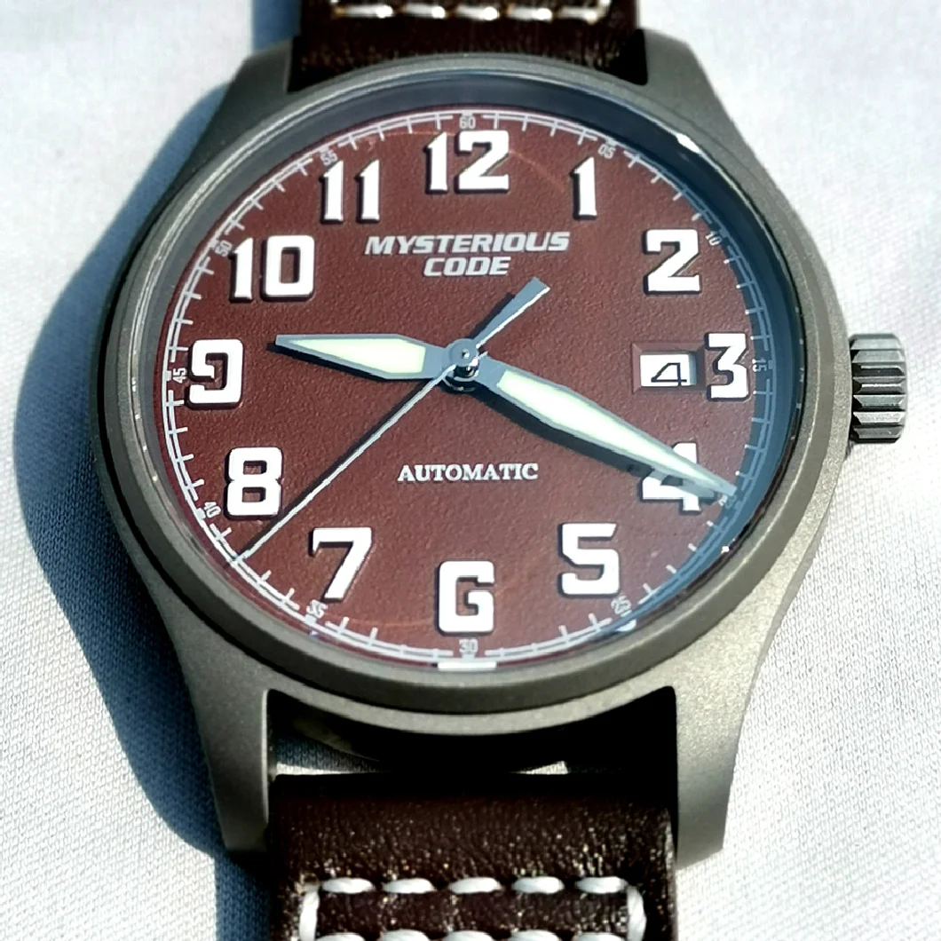 

Titanium Watch Men Automatic Mechanical Wristwatch Retro Pilot NH35 Self Winding Sapphire Crystal Luminous Clock Reloje Hombre