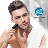 mini electric razor usb rechargeable grooming rotary shaver for travel pocket size washable electric razor car mini beard razor