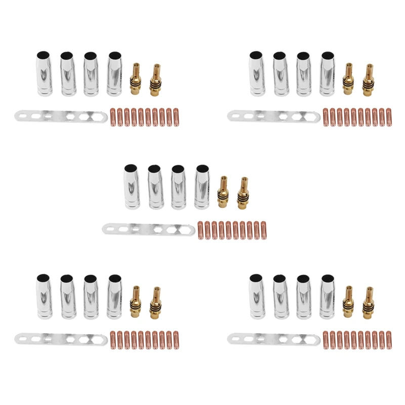 

Комплект наконечников для сварки 15Ak Mig/сварочные наконечники, 0,8x25 мм, комплект держателей для газового коннектора M6, 85 шт./комплект