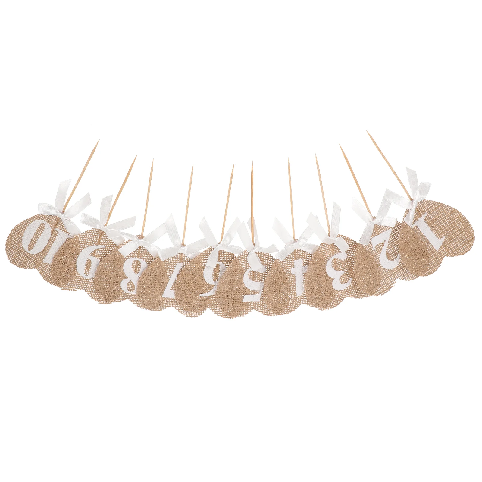 Номера стола в форме сердца деревенские джутовые гессианские баннеры из