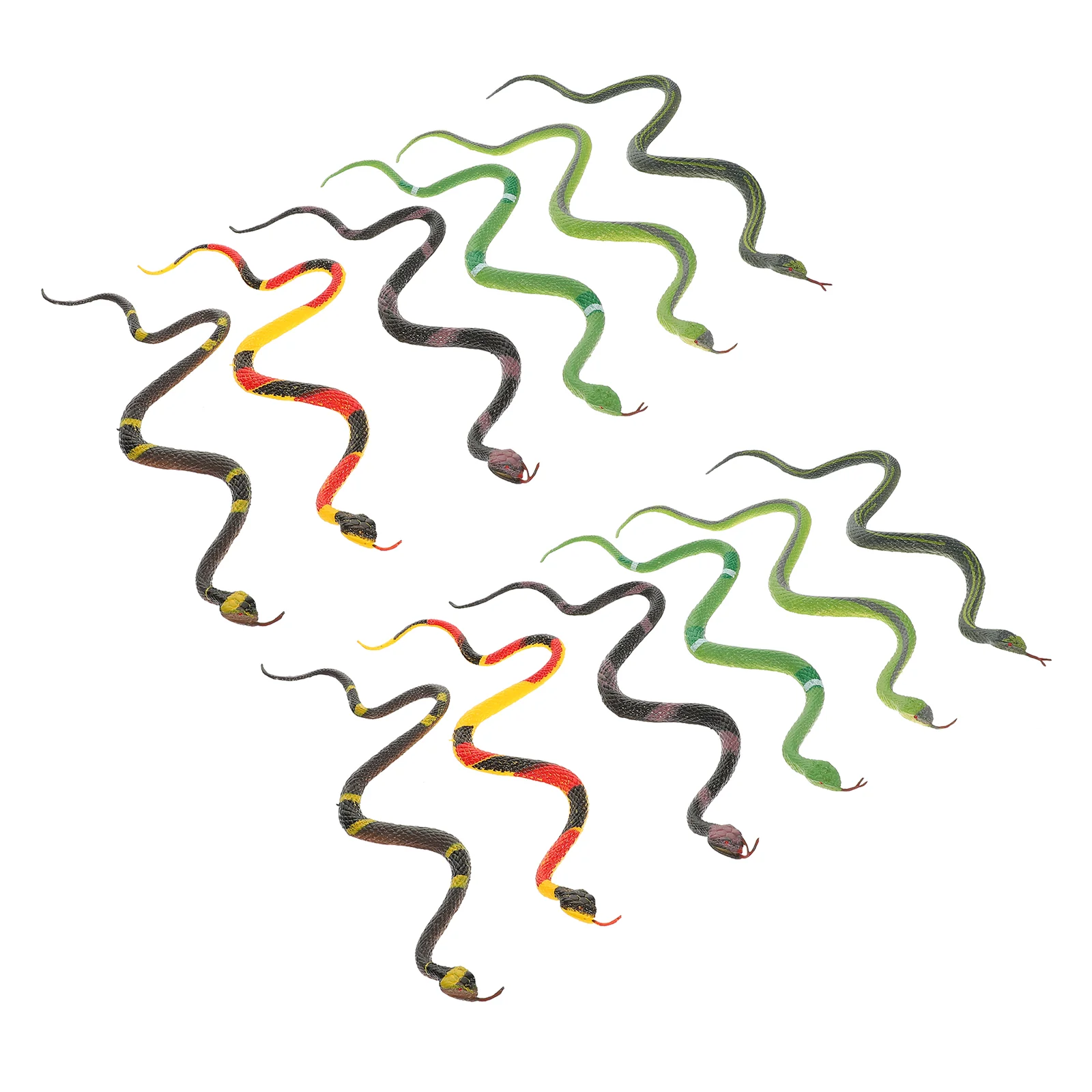 

12Pcs Realistic Fake Snake Props Colored Snake Toys Party Snake Models Children Simulated Snakes
