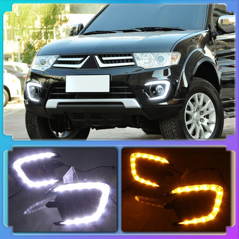 Для Mitsubishi Pajero Sport Montero 2013 2014 2015 дневные ходовые огни противотуманная фара крышка 12
