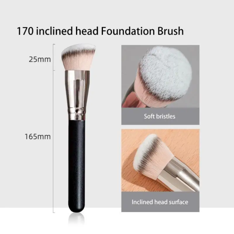 

Angled Foundation Brush Concealer Makeup Brushes Seamless Cover Acne Dark Circles Liquid Cream Cosmetics Contour Brush Tools