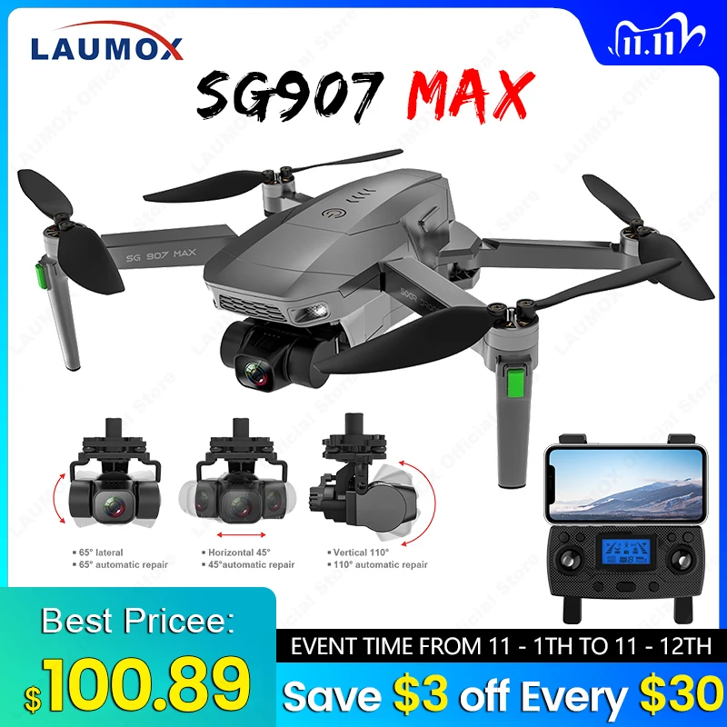 

LAUMOX SG907 MAX 4K Camera GPS Drone 5G WiFi With 3-Axis Gimbal 25 Minutes Flight Profesional RC Quadcopter Dron SG906 PRO 2