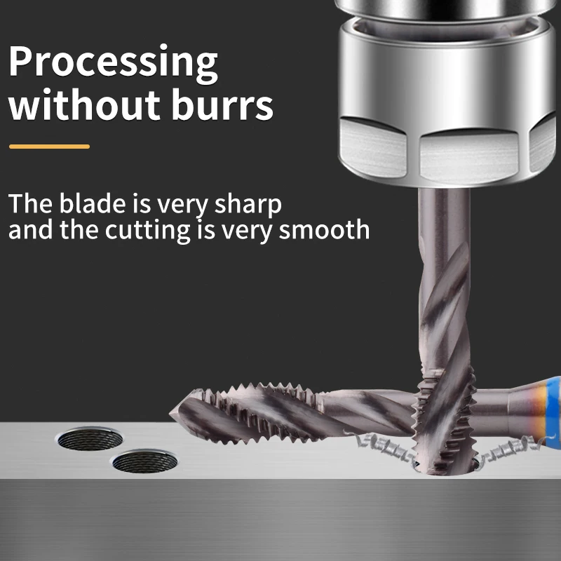 WALTETAP HSSE Синее кольцо с TICN DIN 371 376 Стандартный спиральный рифленый метчик M2 M3 M4 M5 M6 M8