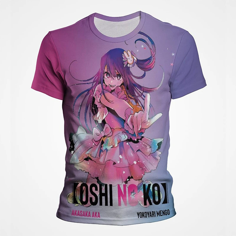 

Anime Oshi No Ko T Shirt For Men 3D Printed Casual Y2k Tops Tees Harajuku Fashion Womens Clothing Funny Kids Kawaii Short Sleeve