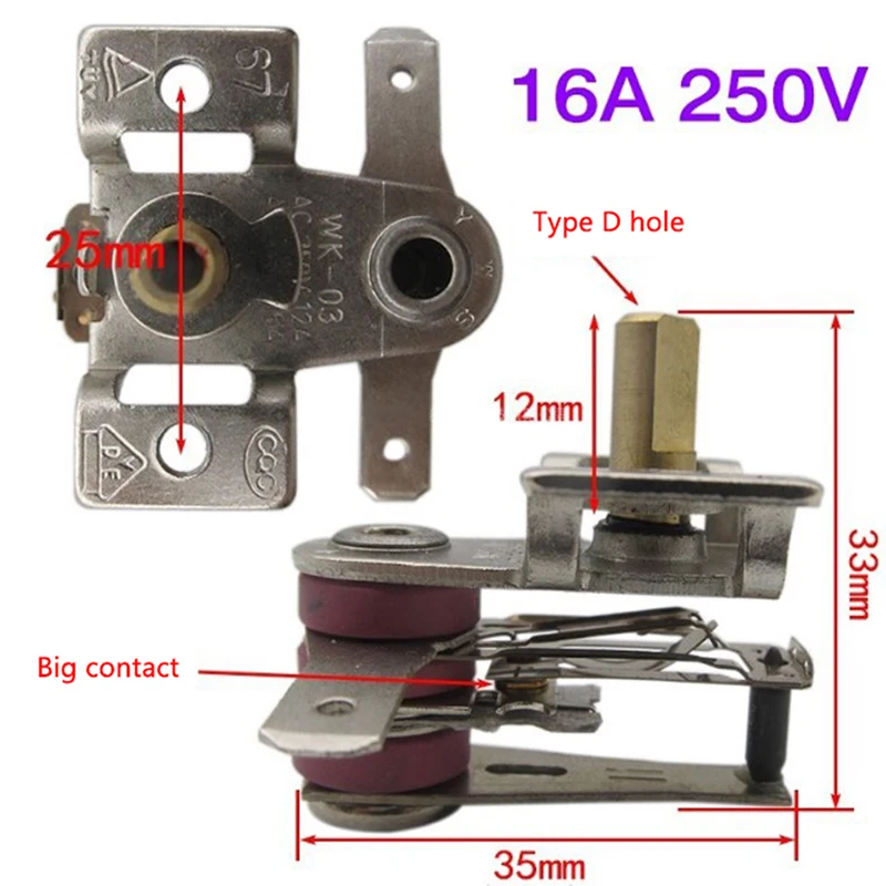 

Терморегулятор для духовки, 250 В переменного тока, 10 А, 16 А