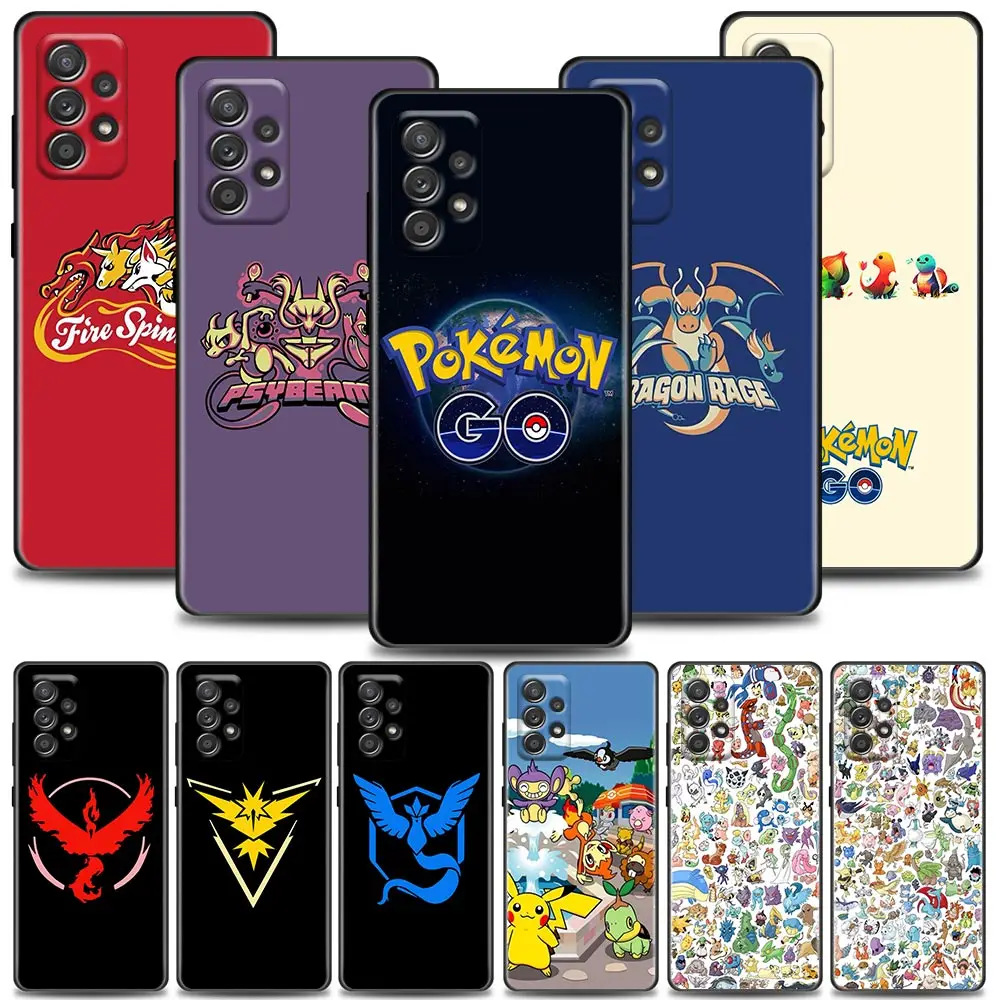 

Pokemon LOGO Case For Samsung Galaxy A72 A52 A53 A71 A91 A51 A42 A41 Note 20 Ultra 8 10 Plus 5G Cases Cover Pocket Monster Anime