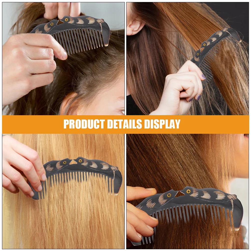 2 шт. массажная расческа с рогом для волос мужчин массажер кожи головы расчески
