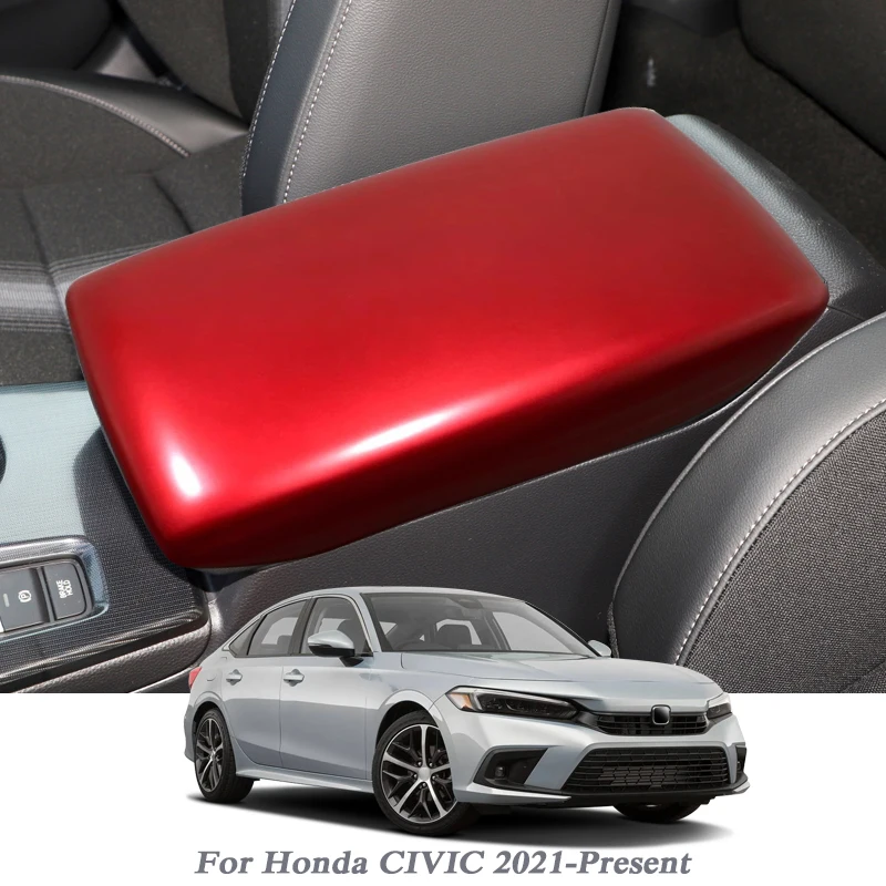 

ABS Car Styling Decoration Sticker For Honda Civic 2021-Present Internal Armrest Box Cover Sequin Auto Accessory