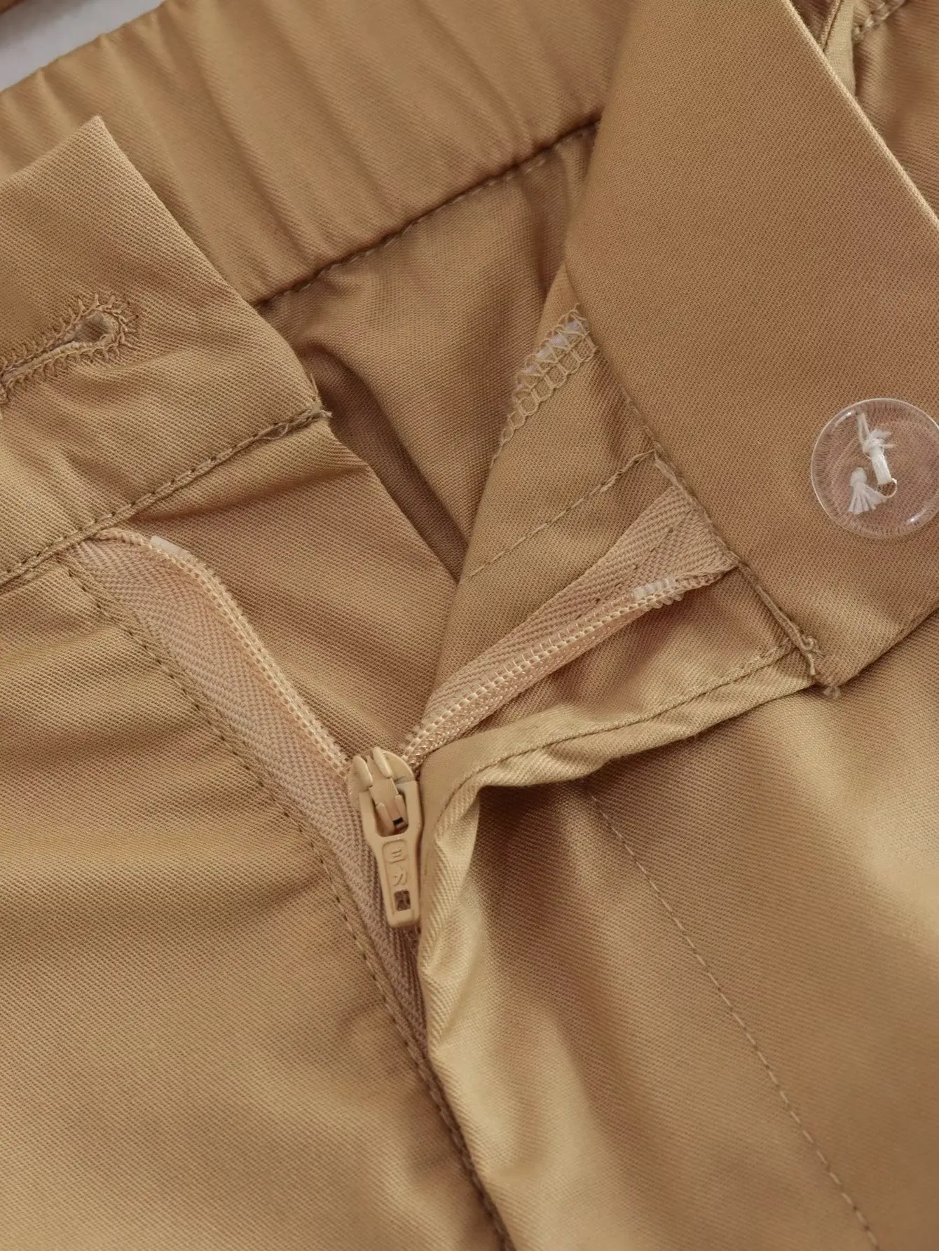 Dave&Di Ins Fashion Blogger High Street Sexy  Shorts High Waist Pocket Cargo  Bermuda Khaki Retro Culottes Women