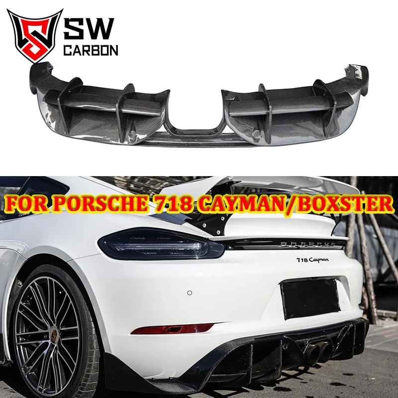 Задний диффузор высокого качества из углеродного волокна в стиле BK для Porsche Boxster